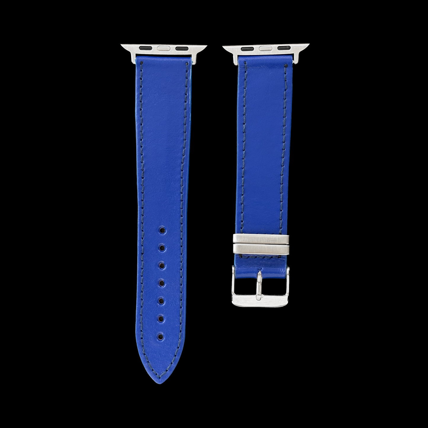 Watch Uyumlu Hakiki Deri Kordon – Premium Gerçek Deri Kayış – Royal Blue - MAVİ - EL YAPIMI - YERLİ ÜRETİM