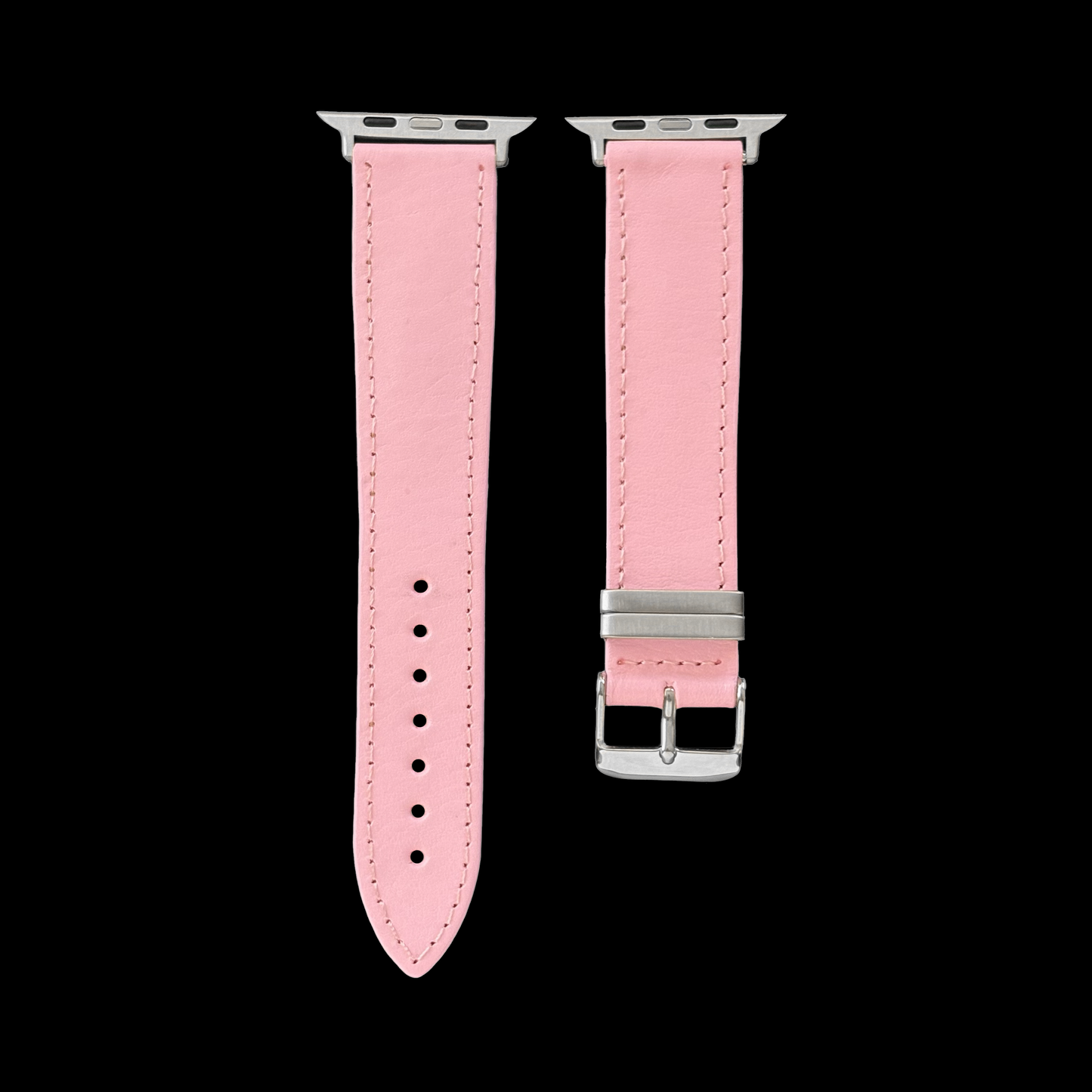 Watch Uyumlu Hakiki Deri Kordon – Premium Gerçek Deri Kayış – Blush Pink - PEMBE - EL YAPIMI - YERLİ ÜRETİM