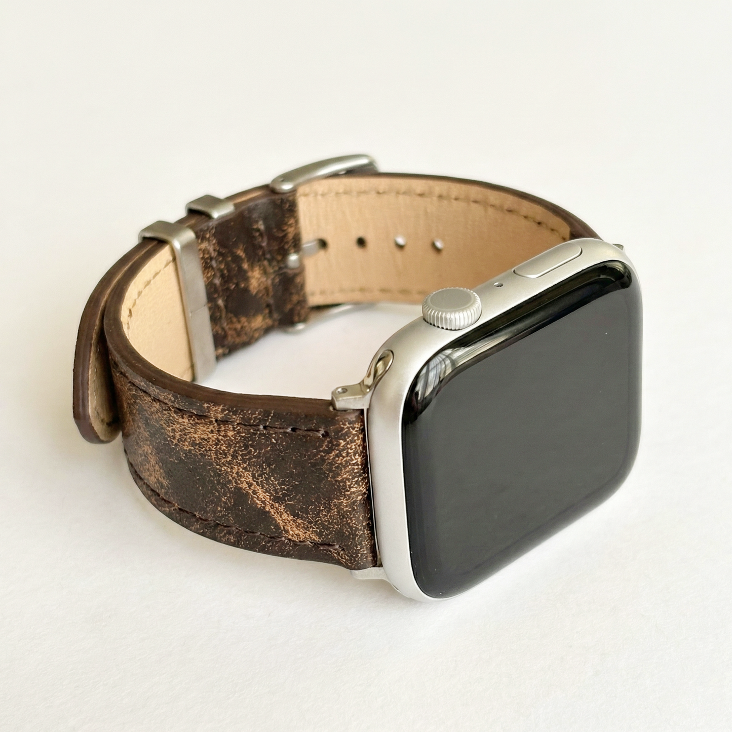 Apple Watch Hakiki Deri Kordon – Premium Gerçek Deri Kayış - KAHVERENGİ  - EL YAPIMI - YERLİ ÜRETİM