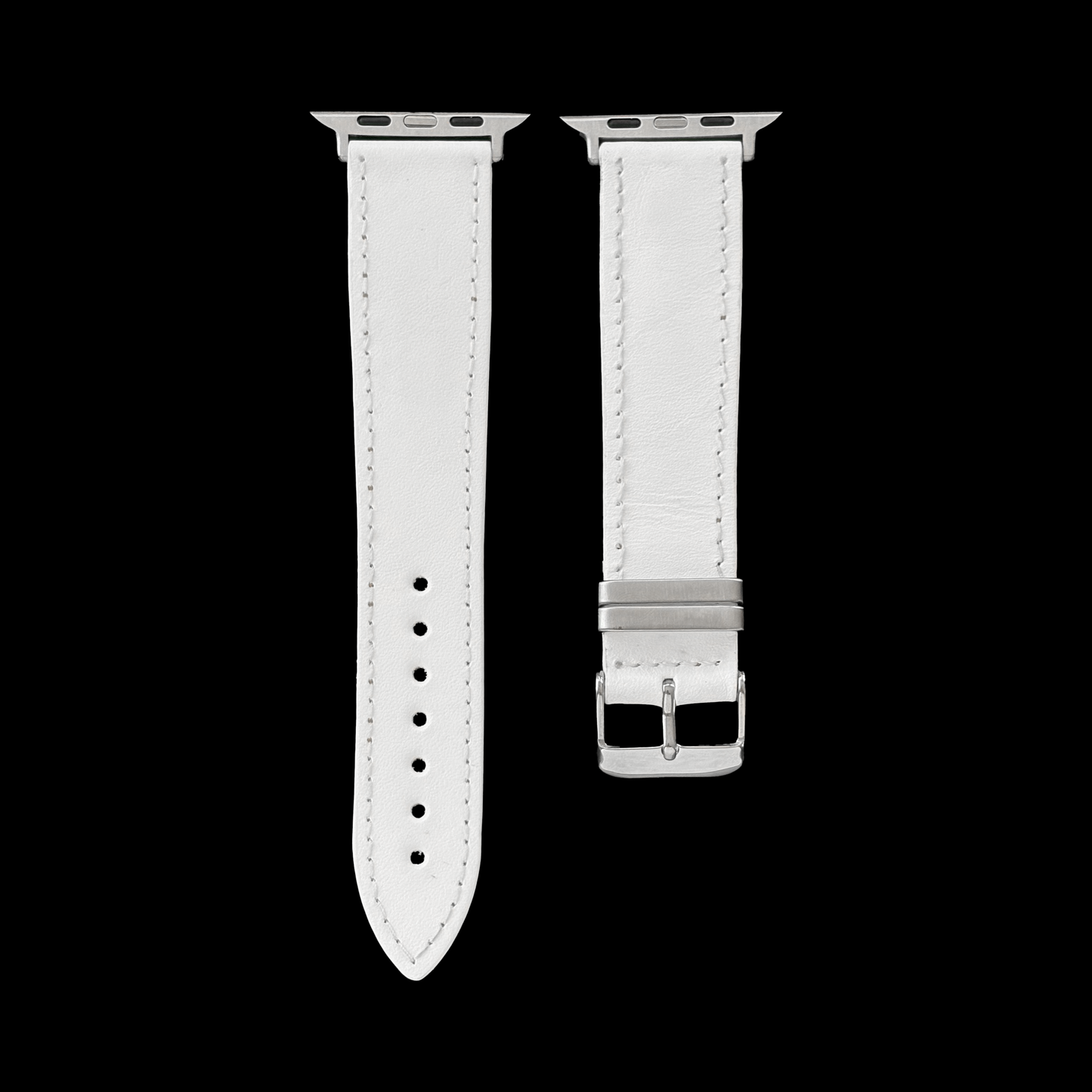 Watch Uyumlu Hakiki Deri Kordon – Premium Gerçek Deri Kayış – Snow Edition - BEYAZ - EL YAPIMI - YERLİ ÜRETİM