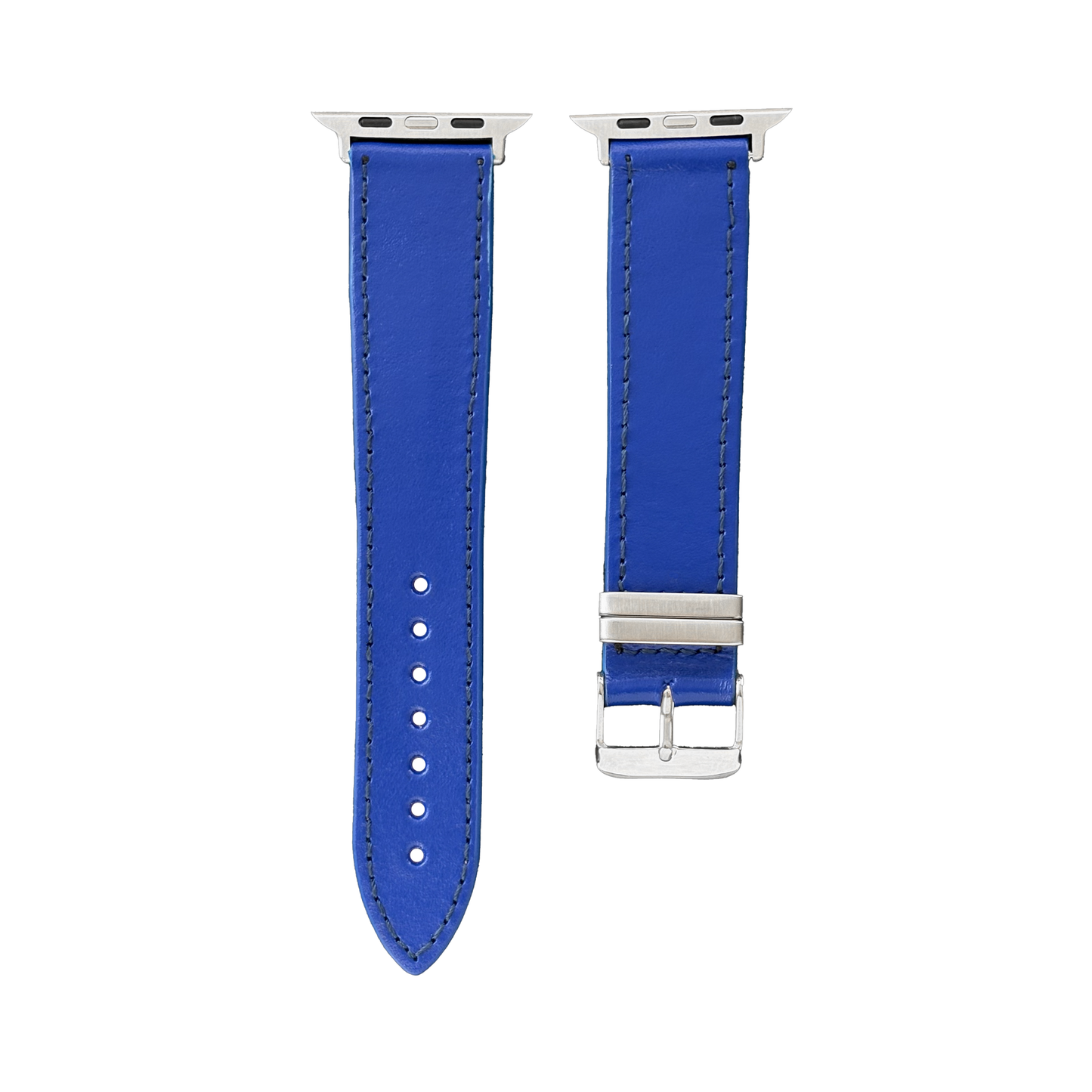 Watch Uyumlu Hakiki Deri Kordon – Premium Gerçek Deri Kayış – Royal Blue - MAVİ - EL YAPIMI - YERLİ ÜRETİM