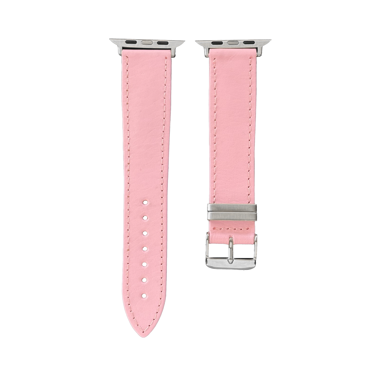 Watch Uyumlu Hakiki Deri Kordon – Premium Gerçek Deri Kayış – Blush Pink - PEMBE - EL YAPIMI - YERLİ ÜRETİM